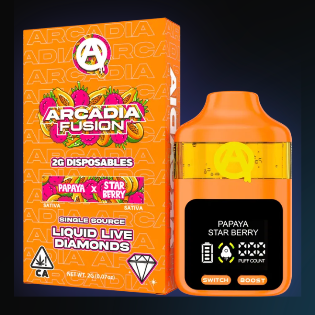 Arcadia Fusion Disposable Papaya - 2G Vape Official Store