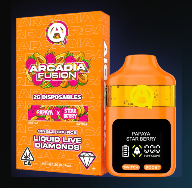 Arcadia Fusion Disposable Papaya - 2G Vape Official Store